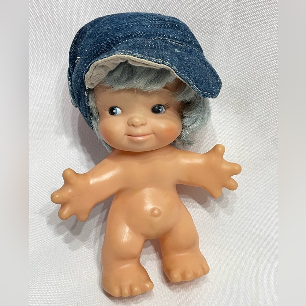 VINTAGE 1964 Wishnik Uneeda Petal People Doll Blue Hair 7” Excellent Condition